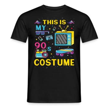 This is my 90s Costume - Männer T-Shirt - Schwarz - Vorne - AI Model Male 178 light (178cm)