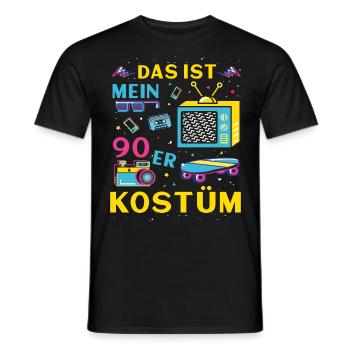 Das ist mein 90er Kostüm - Männer T-Shirt - Schwarz - Vorne - AI Model Male 178 light (178cm)