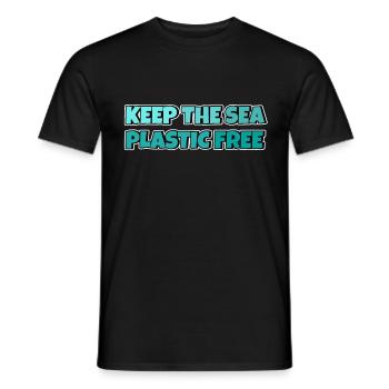 Keep The Sea Plastic Free Protection de l’environnement Sauvez la mer - T-shirt homme - noir - Devant - AI Model Male 178 light (178cm)