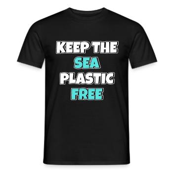 Keep The Sea Plastic Free Protection de l’environnement Sauvez la mer - T-shirt homme - noir - Devant - AI Model Male 178 light (178cm)