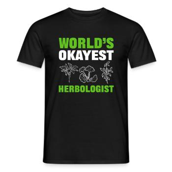 Worlds Okayest Herbologist Herbology Plants - Männer T-Shirt - Schwarz - Vorne - AI Model Male 178 light (178cm)