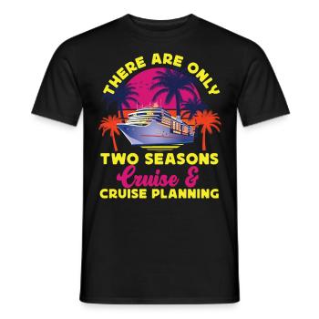 Cruise Ship Vacation Retro There - Men's T-Shirt - black - Front - AI Model Male 178 light (178cm)