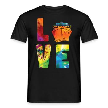 Cruise Ship Vacation Watercolor - Männer T-Shirt - Schwarz - Vorne - AI Model Male 178 light (178cm)