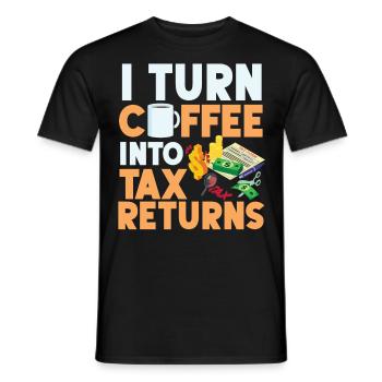 Comptable Teneur de livres Comptabilité - T-shirt homme - noir - Devant - AI Model Male 178 light (178cm)