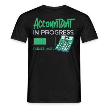 Accountant Bookkeeper Accounting - Men's T-Shirt - black - Front - AI Model Male 178 light (178cm)