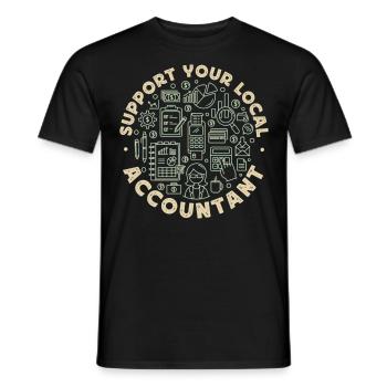 Accountant Bookkeeper Accounting - Men's T-Shirt - black - Front - AI Model Male 178 light (178cm)