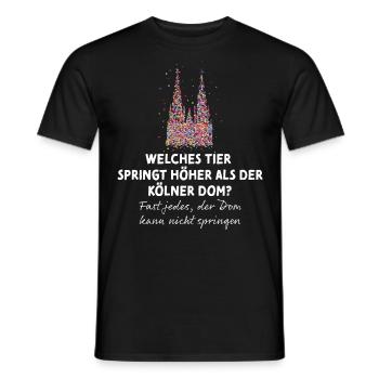 Kölner Dom Karneval Konfetti Fasnacht Fastelovend - Männer T-Shirt - Schwarz - Vorne - AI Model Male 178 light (178cm)