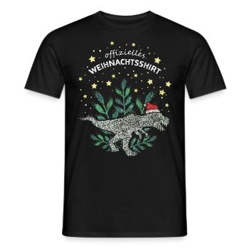 Trex Tyrannosaurus Christmas Heiligabend XMas - Männer T-Shirt - Schwarz - Vorne - AI Model Male 178 light (178cm)