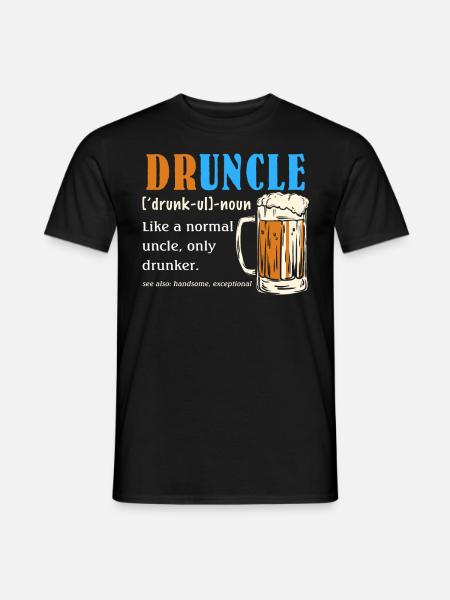 Druncle drunk uncle beer - Men's T-Shirt - black