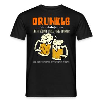 Beer Drinker Uncle Druncle - Men's T-Shirt - black - Front - AI Model Male 178 light (178cm)