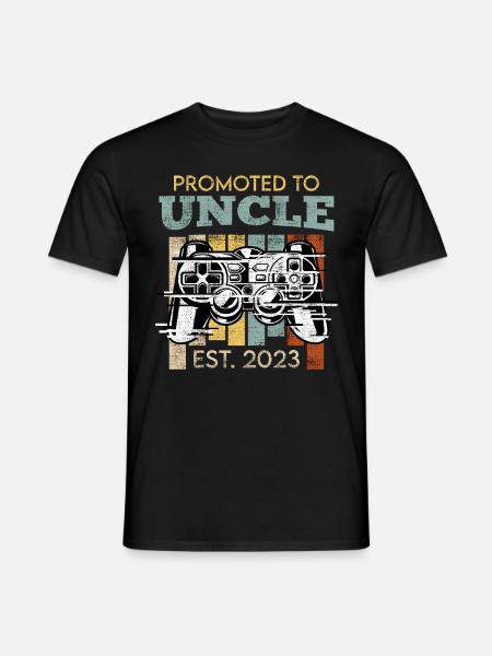 Onkel 2023 Befördert zum Onkel - Männer T-Shirt - Schwarz