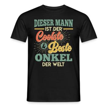 Cet homme est le meilleur et le plus cool oncle - T-shirt homme - noir - Devant - AI Model Male 178 light (178cm)