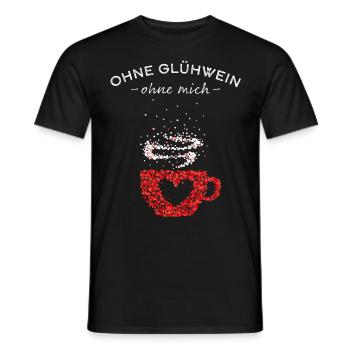 Glühwein Weihnachtsmarkt Winterzeit Christmas - Männer T-Shirt - Schwarz - Vorne - AI Model Male 178 light (178cm)