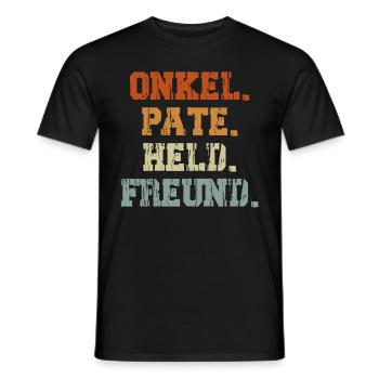 Onkel Pate Held Freund Onkel - Männer T-Shirt - Schwarz - Vorne - AI Model Male 178 light (178cm)