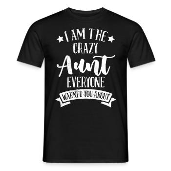 Je suis la meilleure tante de la famille Crazy Aunt - T-shirt homme - noir - Devant - AI Model Male 178 light (178cm)