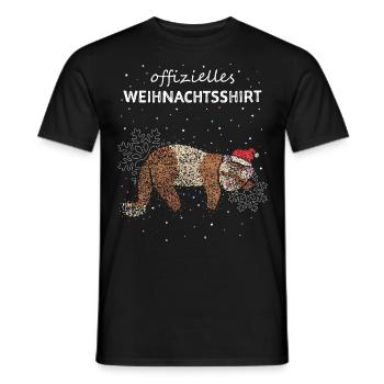 Frettchen Offizielles Weihnachtsshirt Wichteln - Männer T-Shirt - Schwarz - Vorne - AI Model Male 178 light (178cm)