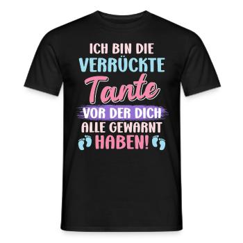 Die verrückte Tante vor der dich alle warnen Tante - Männer T-Shirt - Schwarz - Vorne - AI Model Male 178 light (178cm)