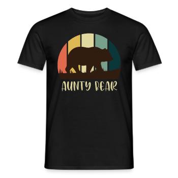 Bear Aunty Bear Mama Bear Super Aunt - Men's T-Shirt - black - Front - AI Model Male 178 light (178cm)