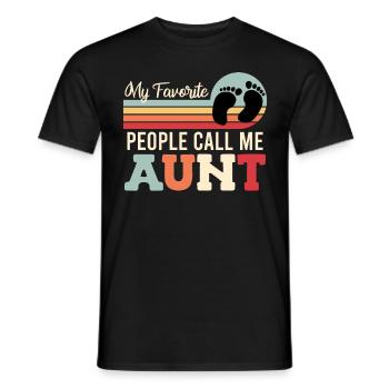 Marraine Mes proches m’appellent tante - T-shirt homme - noir - Devant - AI Model Male 178 light (178cm)