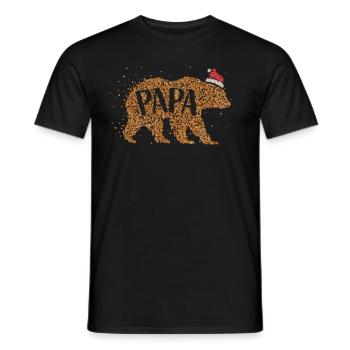 Papa Santa Hat Chapeau de Noël - T-shirt homme - noir - Devant - AI Model Male 178 light (178cm)