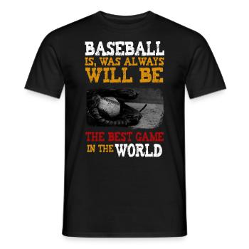 Le baseball est le meilleur jeu au monde - T-shirt homme - noir - Devant - AI Model Male 178 light (178cm)