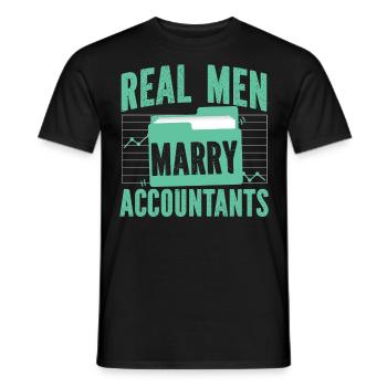 Accountant Bookkeeper Marriage - Männer T-Shirt - Schwarz - Vorne - AI Model Male 178 light (178cm)