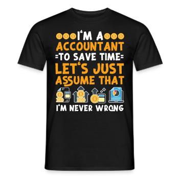 Accountant Bookkeeper Accounting - Männer T-Shirt - Schwarz - Vorne - AI Model Male 178 light (178cm)