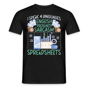 Comptable Comptable Comptable - T-shirt homme - noir - Devant - AI Model Male 178 light (178cm)