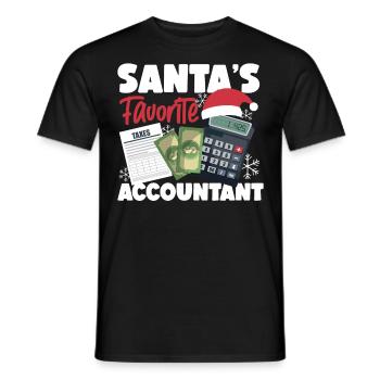 Accountant Bookkeeper Accounting - Men's T-Shirt - black - Front - AI Model Male 178 light (178cm)