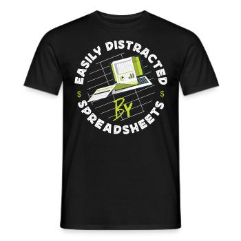 Accountant Bookkeeper Accounting - Men's T-Shirt - black - Front - AI Model Male 178 light (178cm)