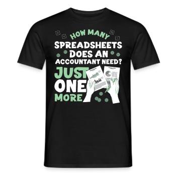 Accountant Bookkeeper Accounting - Männer T-Shirt - Schwarz - Vorne - AI Model Male 178 light (178cm)