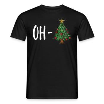 Oh arbre de Noël arbre de Noël arbre de Noël Arbre de Noël - T-shirt homme - noir - Devant - AI Model Male 178 light (178cm)