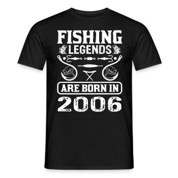 Les légendes de la pêche sont nées en 2006 - T-shirt homme - noir - Devant - AI Model Male 178 light (178cm)