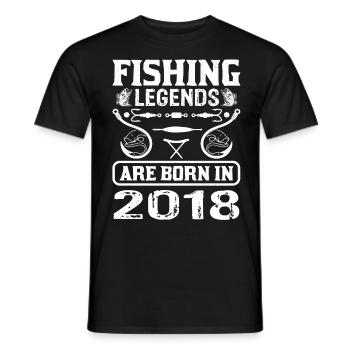 Les légendes de la pêche sont nées en 2018 - T-shirt homme - noir - Devant - AI Model Male 178 light (178cm)