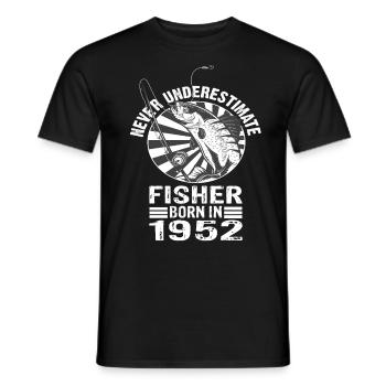 Ne sous-estimez jamais Fisher né en 1952 - T-shirt homme - noir - Devant - AI Model Male 178 light (178cm)