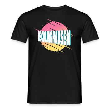 Recklinghausen Germany Font Vintage Retro - Men's T-Shirt - black - Front - AI Model Male 178 light (178cm)