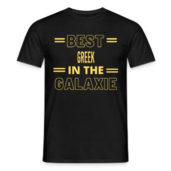 Best Ever IN THE GALAXIE GREEK - Men's T-Shirt - black - Front - AI Model Male 178 light (178cm)