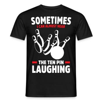 Bowling Bowler Gutter Strike Replacement Needles - Men's T-Shirt - black - Front - AI Model Male 178 light (178cm)