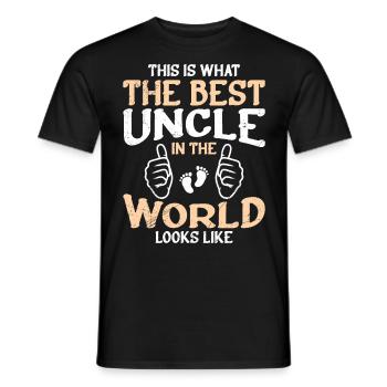 So sieht der beste Onkel der Welt aus - Männer T-Shirt - Schwarz - Vorne - AI Model Male 178 light (178cm)