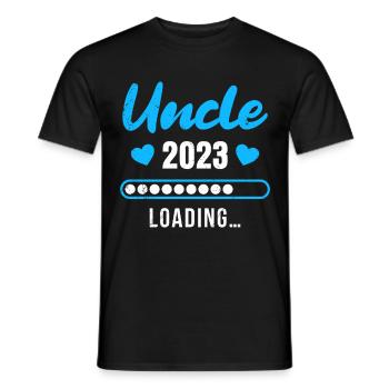 Onkel 2023 lädt werdender Onkel - Männer T-Shirt - Schwarz - Vorne - AI Model Male 178 light (178cm)