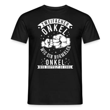 Zweifacher Onkel - Männer T-Shirt - Schwarz - Vorne - AI Model Male 178 light (178cm)