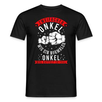 Zweifacher Onkel - Männer T-Shirt - Schwarz - Vorne - AI Model Male 178 light (178cm)