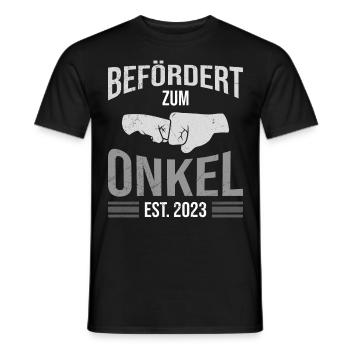 Befördert zum Onkel 2023 - Männer T-Shirt - Schwarz - Vorne - AI Model Male 178 light (178cm)