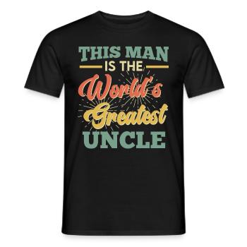 Cet homme est le meilleur et le plus cool oncle - T-shirt homme - noir - Devant - AI Model Male 178 light (178cm)