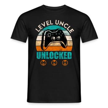 Level Onkel freigeschaltet Onkel - Männer T-Shirt - Schwarz - Vorne - AI Model Male 178 light (178cm)