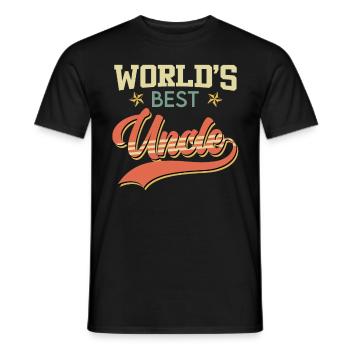 Best Uncle in the World Vintage Uncle - Men's T-Shirt - black - Front - AI Model Male 178 light (178cm)
