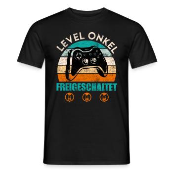 Level Onkel freigeschaltet Onkel - Männer T-Shirt - Schwarz - Vorne - AI Model Male 178 light (178cm)