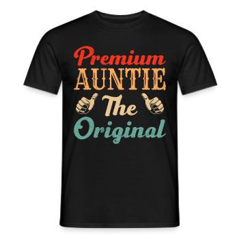 Premium Tante Das Original Super Tante Beste Tante - Männer T-Shirt - Schwarz - Vorne - AI Model Male 178 light (178cm)