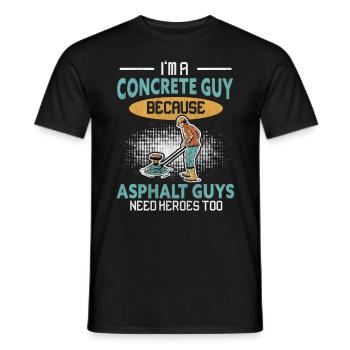 KW1 Betonbauer - Männer T-Shirt - Schwarz - Vorne - AI Model Male 178 light (178cm)