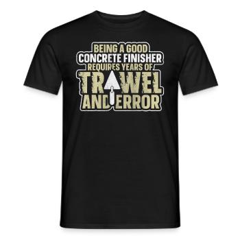 Années de truelle et d’erreur Betonbauer - T-shirt homme - noir - Devant - AI Model Male 178 light (178cm)